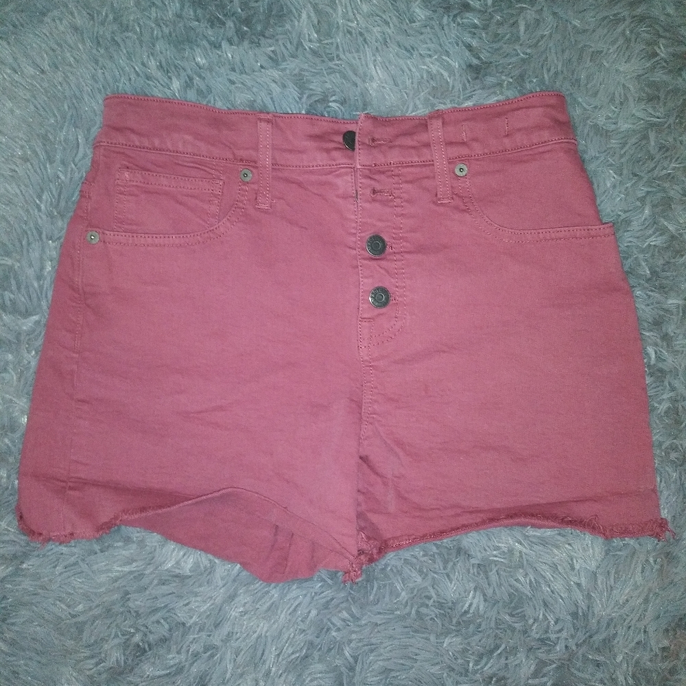 ❤Pink Madewell High Rise Denim Shorts Size 26